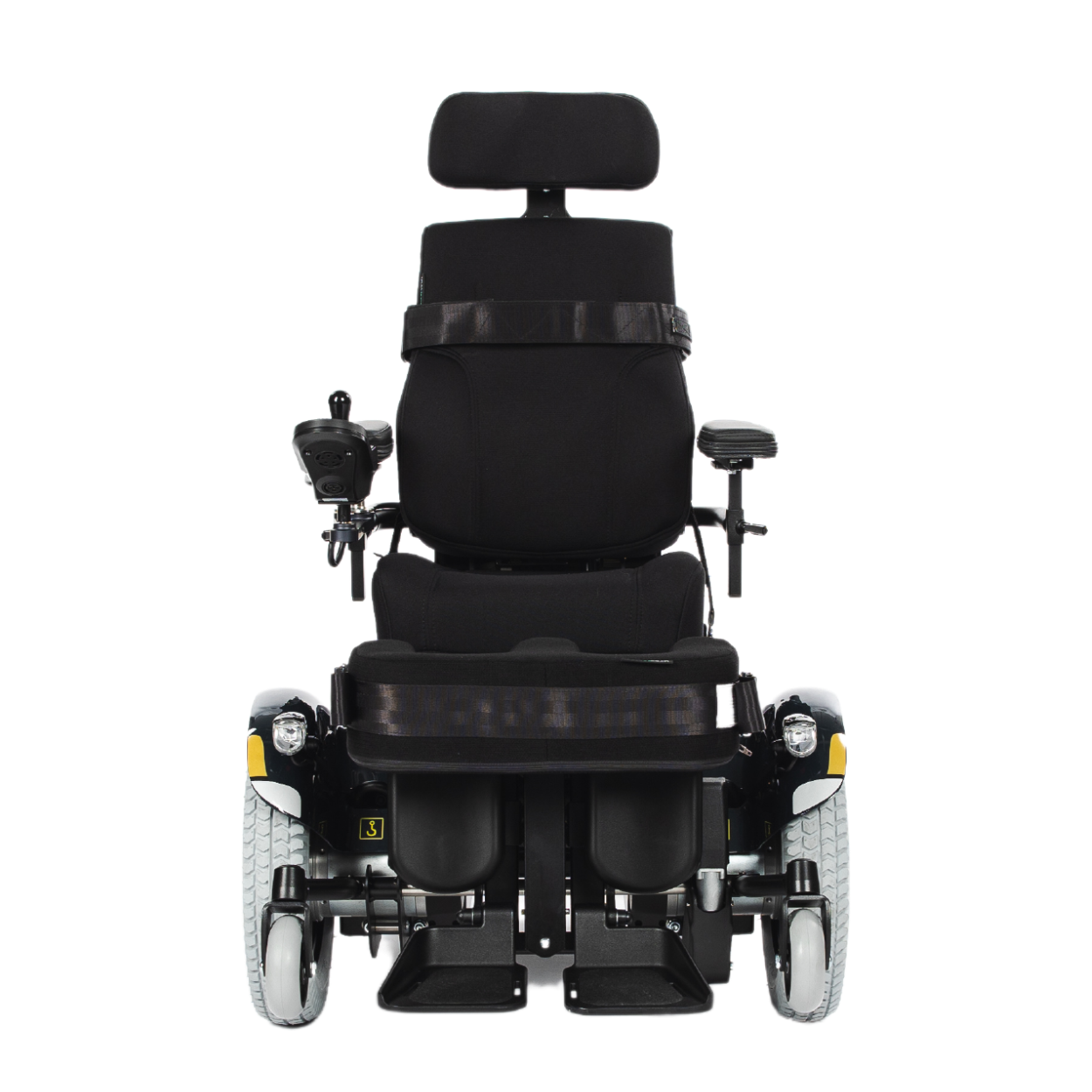 A Balder Junior J340 childrens standing powerchair. Shown in a seated position